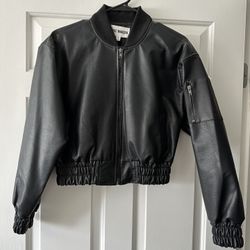 Steve Madden Faux Leather Bomber Jacket
