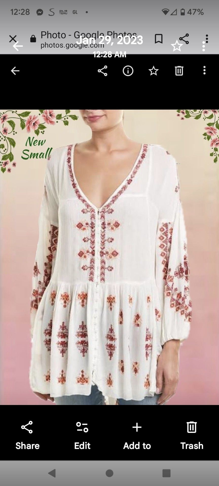 Free People Top - Beautiful Small