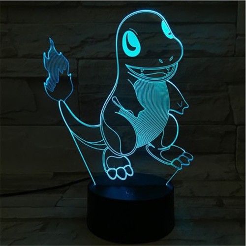 Charmander Anime 3D Desk Lamp