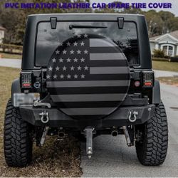 Brand: Jusen
4.2
4.2 out of 5 stars
(818)
American Flag Spare Tire Cover Fit for Jeep Wrangler Rv SUV Truck Travel Trailer 15",Waterproof 