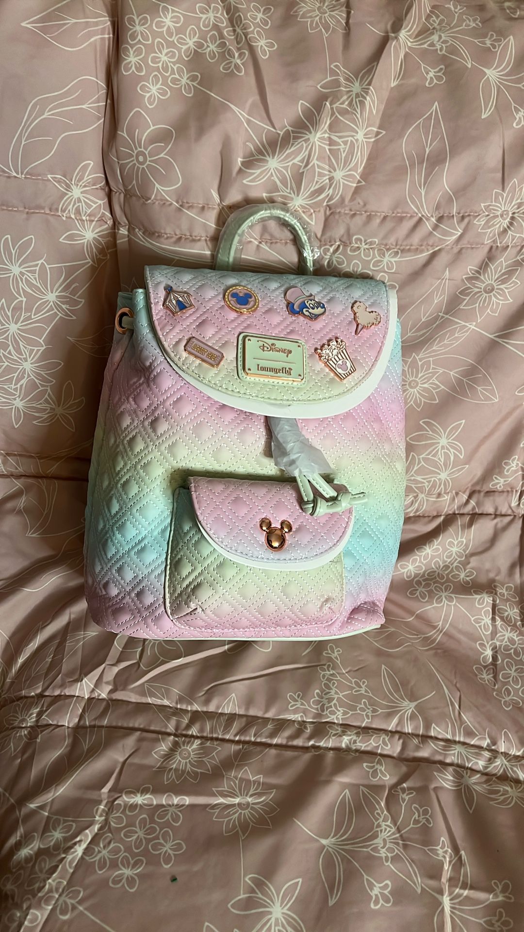 Loungefly Disney Mickey Mouse Fair Mini Backpack Box Lunch  display picture 3