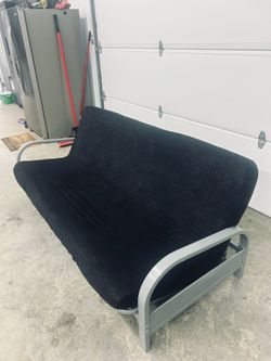 77.5” Black Pull-Out Futon
