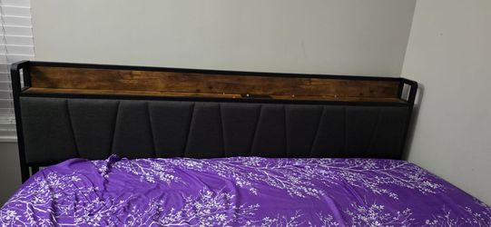 King size mattress and cot with headboard