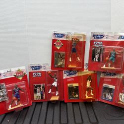 Lot of 6 ) 1990’s STARTING LINEUP BASKETBALL NBA Figures