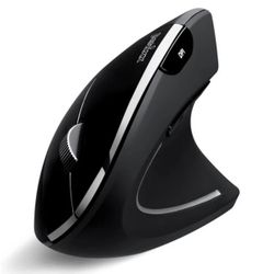 PERIMICE-813B Bluetooth Vertical Mouse - Wireless 3-in-1 Multi-Device Technol...