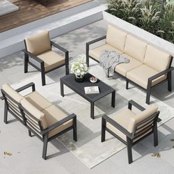 new，7 Seats outdoor Patio Set  With Cover