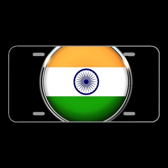 License Plate Novelty Car Front India Flag Asia Country Nation