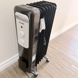 Pelonis 1,500 Watt Oil Filled Radiant Electric Space Heater With Thermostat