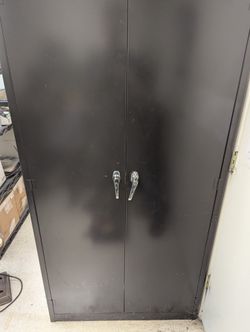 Black Metal Storage Cabinet 