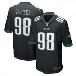 New! Jalen Carter Philadelphia Eagles Alternate Team Game Jersey - Black XL