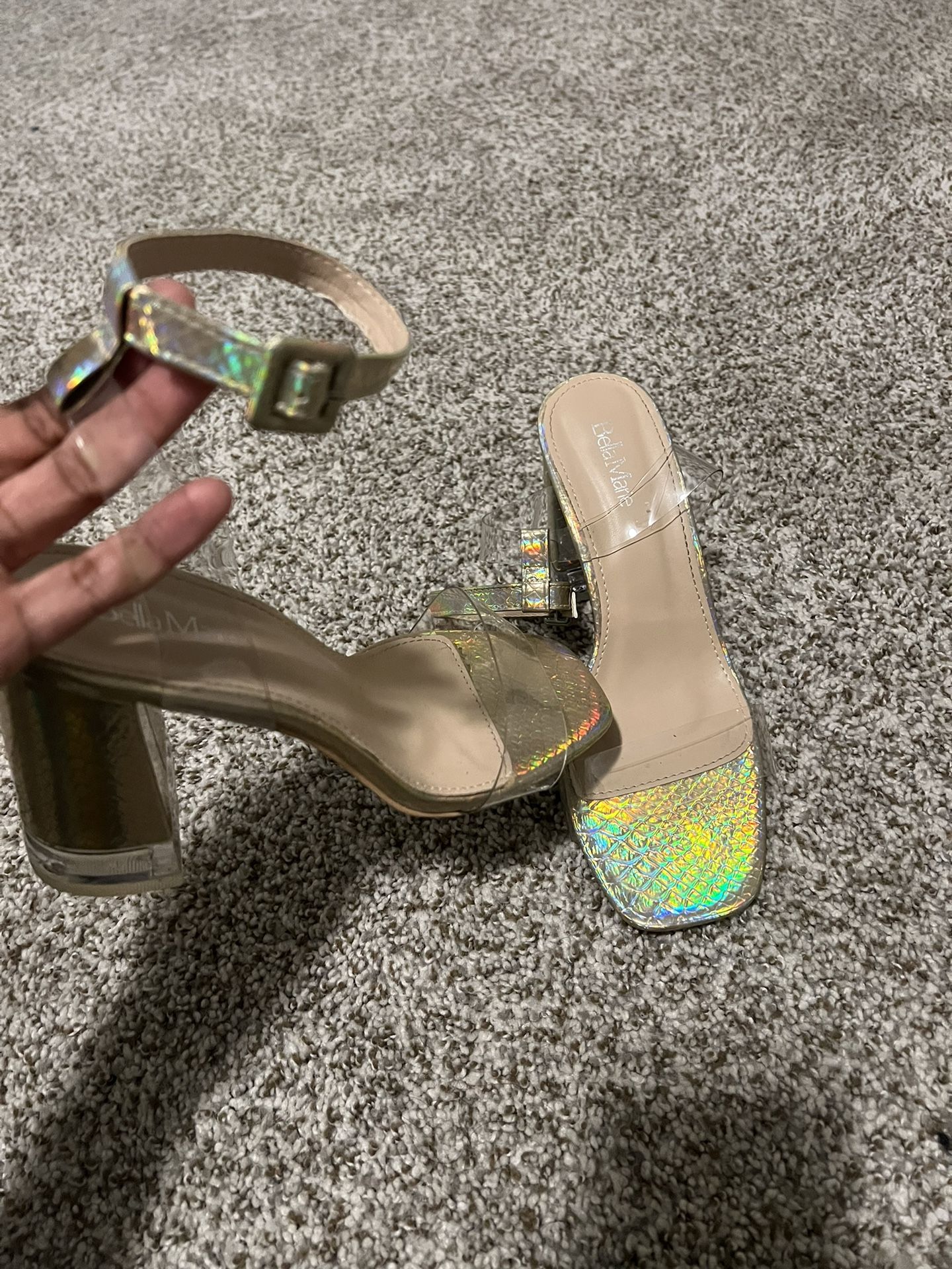 Chrome Clear Heels