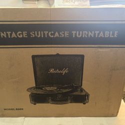 3 Speed, Bluetooth Vinyl Suitcase Turntable