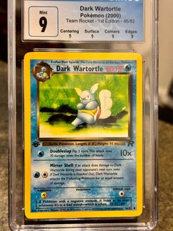 Pokemon Dark Wartortle 1st Edition Team Rocket 46/82 CGC 9 subgrades