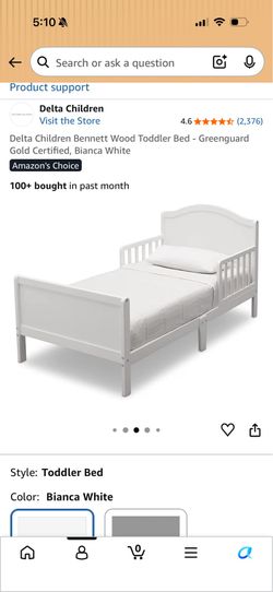 Toddler bed with mattress
