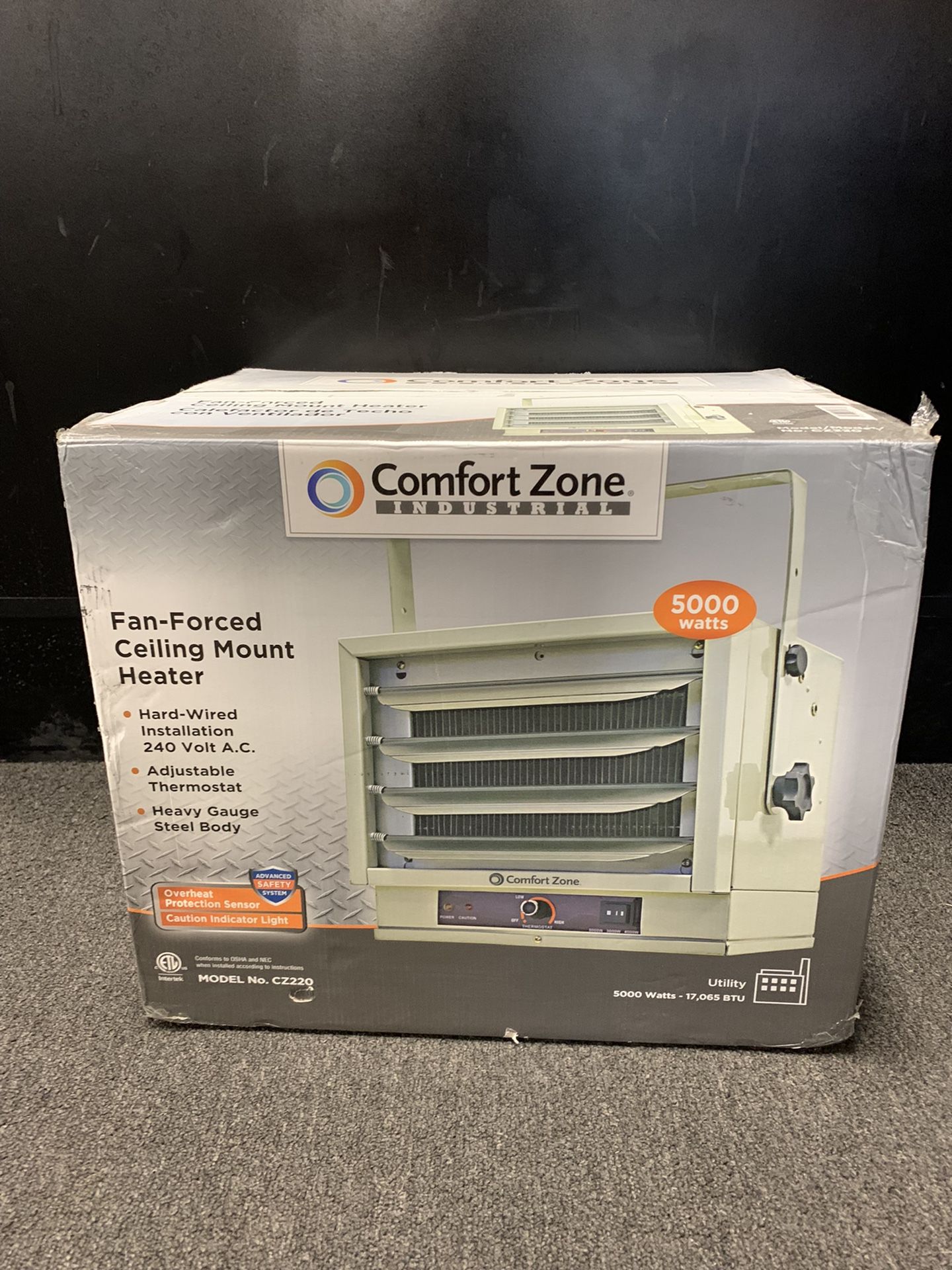 10000 Watt 5000 Watt Comfort Zone Heater 220v Heater Comfort Zone