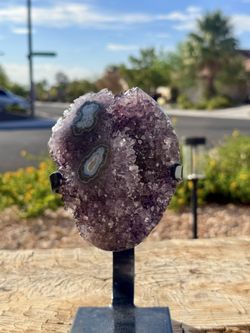 Uruguayan Amethyst Stalactite Druzy Crystal on Stand 💜