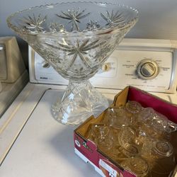 Beautiful Serving Bowl Bowls Punch Cups Stand 