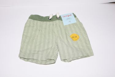 Cat & Jack Green Striped Easy On & Off Shorts 12 Months NWT Fun Colorful Bright