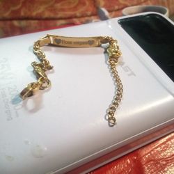 Gold Plated Babies Bracelet For A Girl