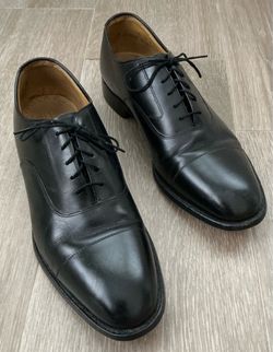 Johnston & Murphy Melton Cap Toe Oxford Black Men’s Dress Shoes 11.5