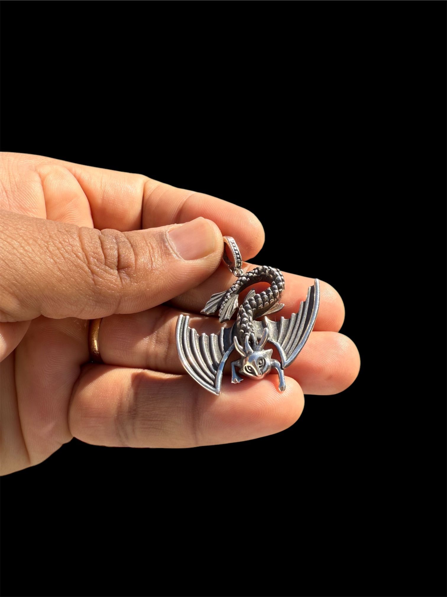 Pendant Dragon mythical creature from Sterling Silver 925
