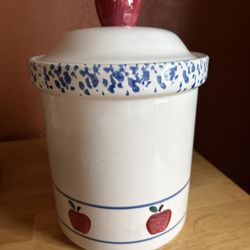 Large Vintage Apple Canister
