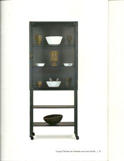 Raw Steel Glass Display Cabinet And Stand Up Mirror