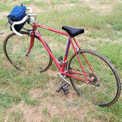 Schwinn LeTour 21 Speed Bicycle 21 inch Frame Bike Red 1990 W/ Handlebar Bag GUC