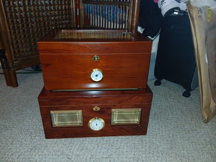 3 Glass Top Cuban Humidor Cases