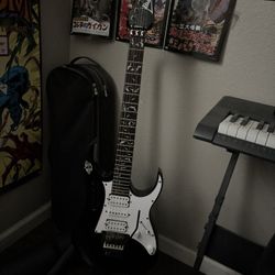 Black Ibanez Jem Jr With Hardshell Case And Strap