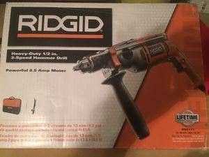 NEW RIDGID R50111 8.5AMP CORDED 1/2 INCH HEAVY-DUTY HAMMER DRILL KIT