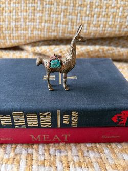 Vintage brass llama