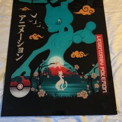 Mewtwo Pokemon Plexiglas Art