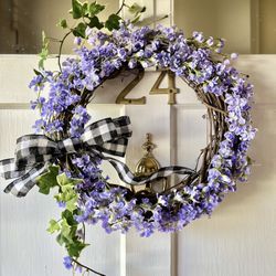 Gorgeous Lilac Grapevine Wreath