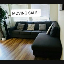 Gray Sectional Couch Sofa With Chaise 
