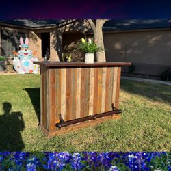 Amazing Rustic Solid Pine Wood Home Bar—ALL INFO IS IN THE AD🙂