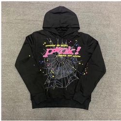 Pink Spider Hoodie Size Large