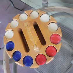 Poker Chips w/ Wooden Carousel
