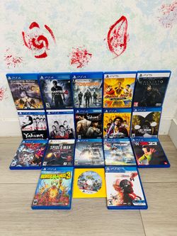 Playstation 5 Games And PlayStation 4 Games ( Used , Tested Working )  Read Description)