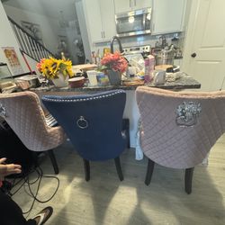 Pink / Blue Chair Set Of 3 