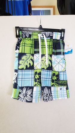 BOYS JUMPING BEANS SWIM SUIT. HAWAIIAN PRINT. CHILDS 7X