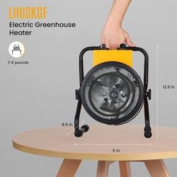 LHUKSGF Greenhouse Heater with Digtal Thermostat, Grow Tent Heaters, Overheat Protection, Fast Heating for Green House, Flower Room