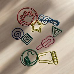 BUNDLE - Fun Shaped Paperclips + Mini Binder Clips + Push Pins | School & Office