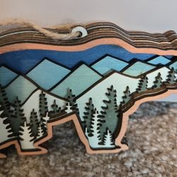 Blue Bear Ornament 