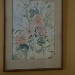 Framed Floral Painting 