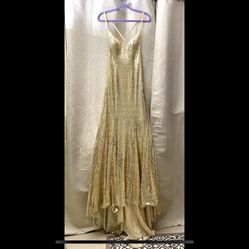 Gold Sequin Evening Gown