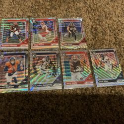 7 Donruss Optic 2024 Football Cards- All Premium Box Wave Prizm SP Parallels Serial #/300
