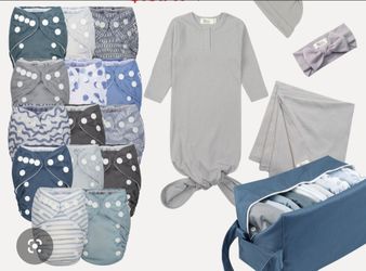 Baby boy clothes and diapers