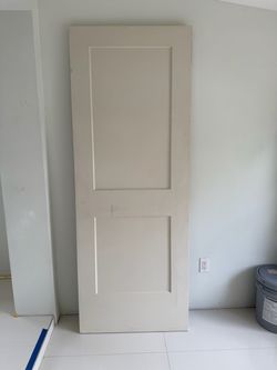 NEW Jeld-Wen Monroe 30x80 2-panel slab door with pocket door frame