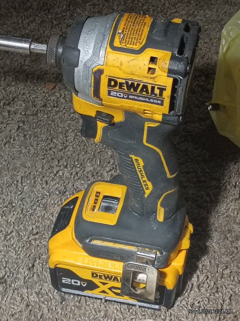 DeWalt 20 Volt Brushless Impact Driver And Battery
